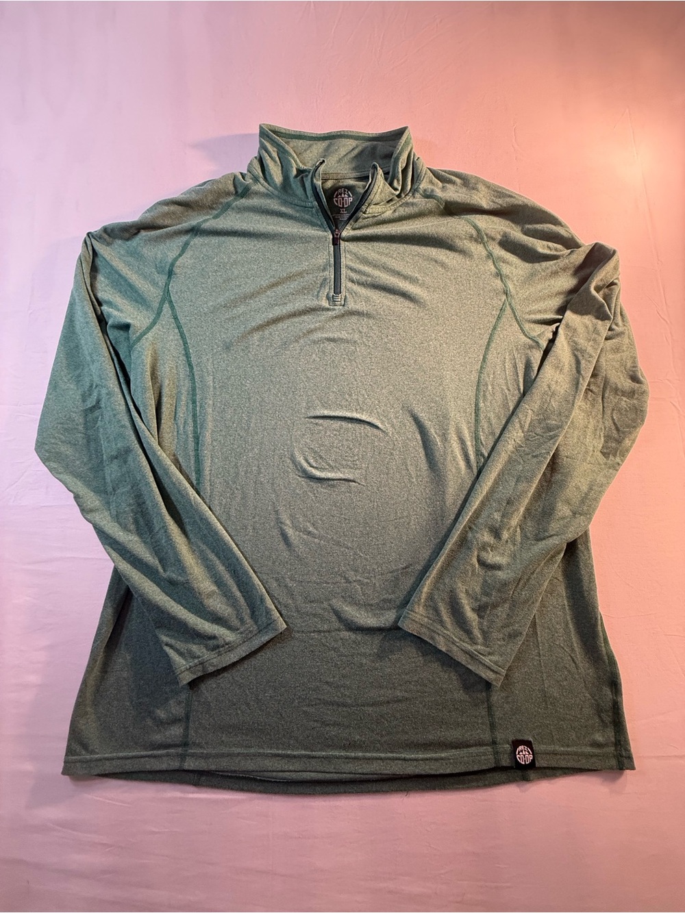 REI Men's Long Sleeve Quarter-Zip Pullover - Green